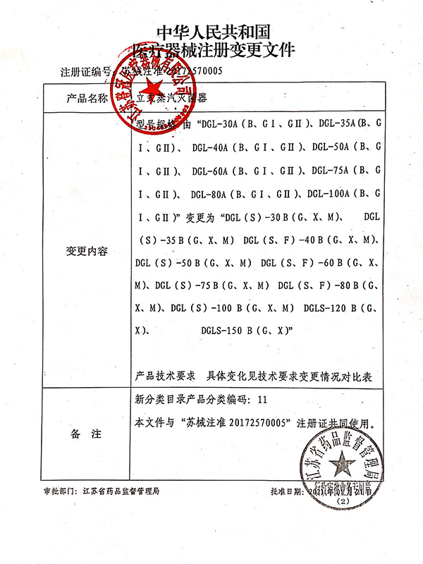 注冊證變更
